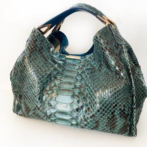Ape Regina Large Teal Python Tote
